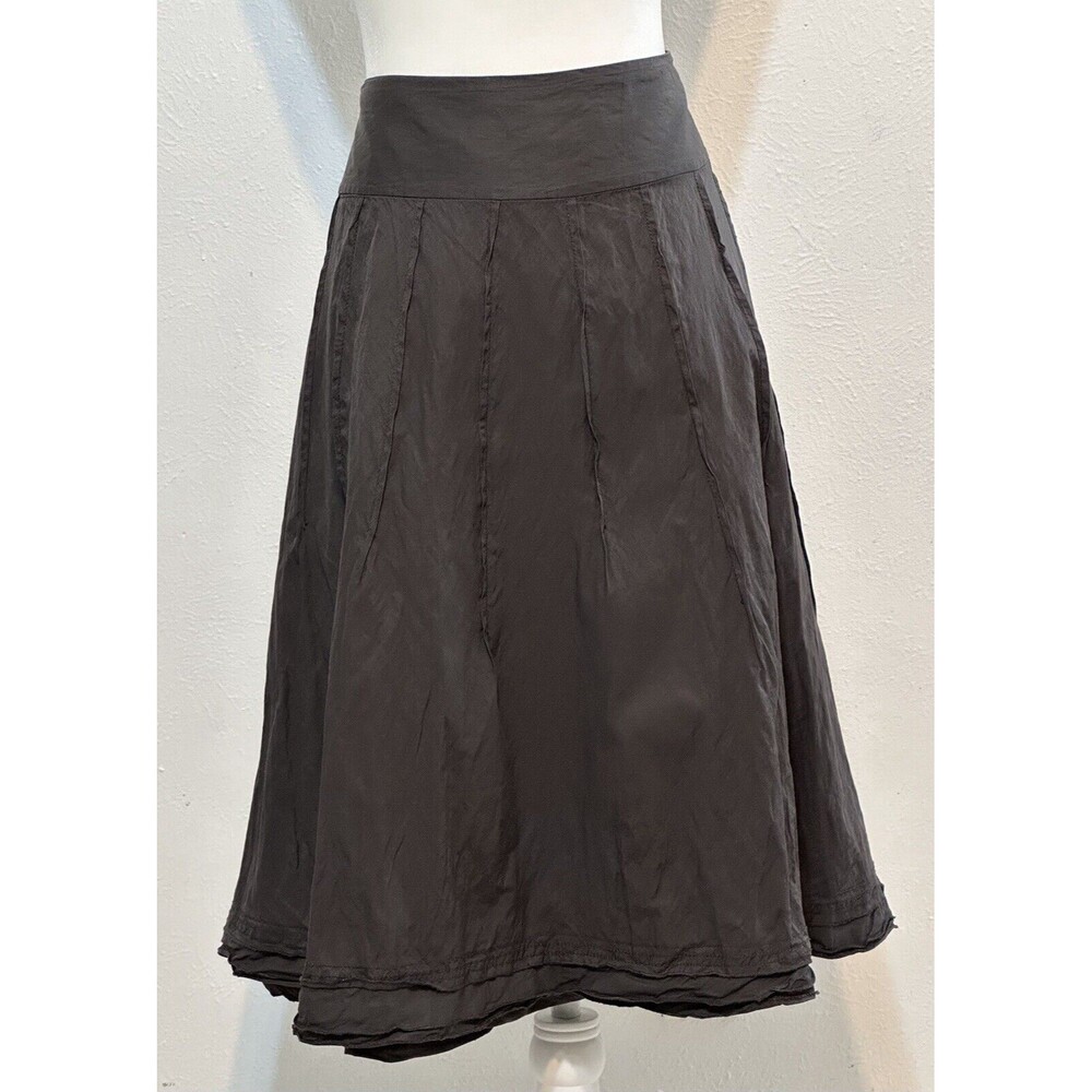 Emanuel Ungaro Women's Size 16 Grey Mid-length Flared Skirt Career Closet Staple